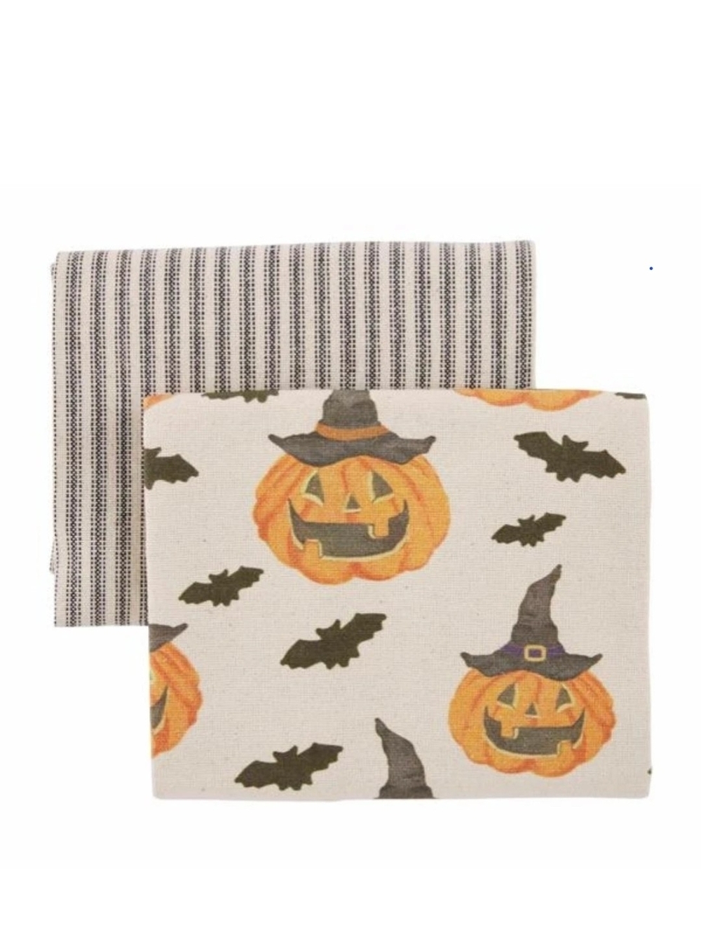 Mud Pie Halloween Dish Towel Set Jack O Lantern Witch Bats Kitchen 2022 NEW